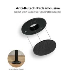Clothes Rack Industrial Lasse Iii Black - Walk-In Wardrobe Wall-Mounted Design Ready-To-Assemble Delivery - thumbnail 3