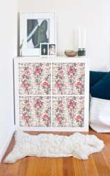 Decals For Kallax/Expedit, Ikea, Retro Roses, Floral, Flowers, Stickers, Peel & Stick, Repositionable, Garden, Furniture Decor #2Ka - thumbnail 1
