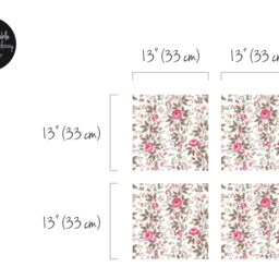 Decals For Kallax/Expedit, Ikea, Retro Roses, Floral, Flowers, Stickers, Peel & Stick, Repositionable, Garden, Furniture Decor #2Ka - thumbnail 2
