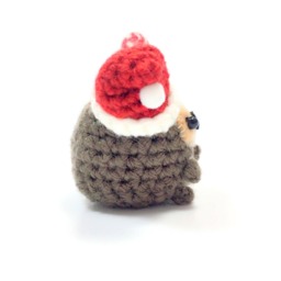 Crochet Sloth Christmas Ornament Kawaii Stuffed Animal With Santa Hat - thumbnail 3