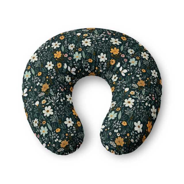 Vintage Wildflower Pattern Nursing Pillow Cover - Floral Pillowcase - image 1