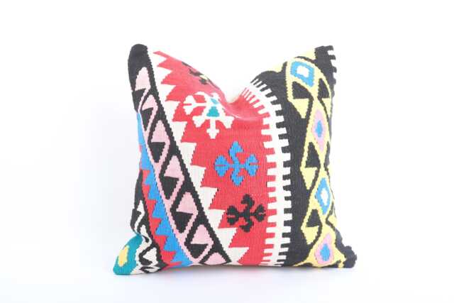 20x20 Turkish Kilim Pillow Cover Handmade Ethnic Cushion - image 1