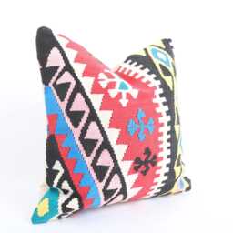 20x20 Turkish Kilim Pillow Cover Handmade Ethnic Cushion - thumbnail 3