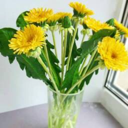Handmade Porcelain Dandelion Bouquet Yellow Floral Arrangement - thumbnail 3
