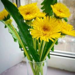 Handmade Porcelain Dandelion Bouquet Yellow Floral Arrangement - thumbnail 2