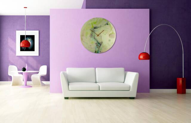 35 Inch Large Wall Clock With Modern Lighting, Circular Art Clock, Extra Round With Oversized For - image 1