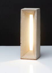 Cement Led Night Light, Desk Lamp, Modern Industrial Lamp, Scandinavian Handmade Minimalist Lamp, Contemporary Lamp - thumbnail 1