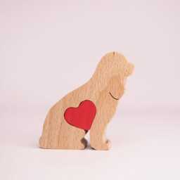 Personalised Cavalier King Charles Spaniel Figurine, Wooden Dog Memorial Keepsake, Mum Gift - thumbnail 3