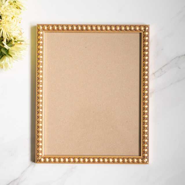 20x25 cm Gold Wooden Picture Frame Handcrafted - 8x10 Inch - image 1
