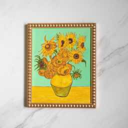 20x25 cm Gold Wooden Picture Frame Handcrafted - 8x10 Inch - thumbnail 2