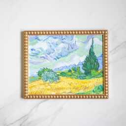 20x25 cm Gold Wooden Picture Frame Handcrafted - 8x10 Inch - thumbnail 3