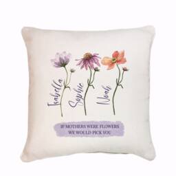 Personalised Mum Cushion With Children Names/If Mothers Were Flowers Mother's Day Gift Floral For New - thumbnail 4