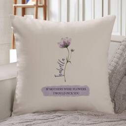 Personalised Mum Cushion With Children Names/If Mothers Were Flowers Mother's Day Gift Floral For New - thumbnail 2