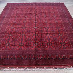 High Quality, Custom Size, Handmade Afghan Khal Muhammadi Khamyab Large Red Area Wool Rug, Turkmen Tribal Carpet, Living Room, Rug - thumbnail 2