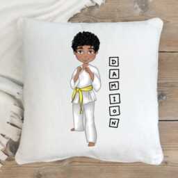 Personalized Karate Pillow Custom Martial Arts Gift, Boys Judo Belt, Fighting - thumbnail 3