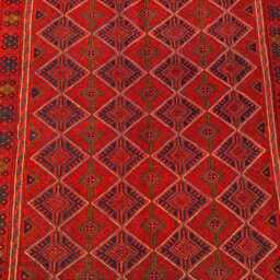 Hand Knotted Mushwani Afghan Wool Rug, 4.5x6 Ft, Pile Flat Weaved Square Area Decor Best Quality Rug - thumbnail 3