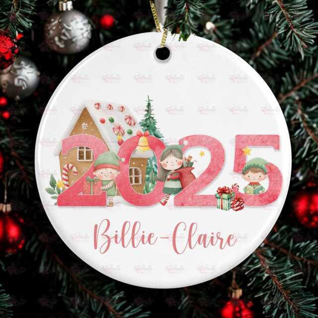 Personalised Kids Christmas Decoration - Niece Gift Custom Bauble For Boys & Girls Stocking Filler Eve Box - image 1