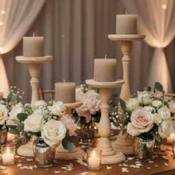 Handmade Pillar Candlestick Holder Weddings Elegant Decor Diy Wedding Ideas Eco Friendly Table Centerpieces - thumbnail 2