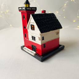 Round Island Lighthouse, Mackinac Island, Ceramic Lighthouse, Tealight Holder, Lighthouse Luminary, Lighthouse Lantern - thumbnail 3
