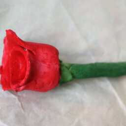 Red Ceramic Rose - thumbnail 4
