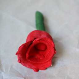 Red Ceramic Rose - thumbnail 3