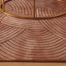 Hand Tufted Wool Oushak Rug, Brown Floral Living Room Area Rug - thumbnail 3