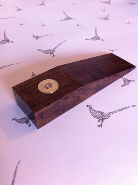 Purdey Solid Walnut Door Wedge/Paperweight Gift - image 1