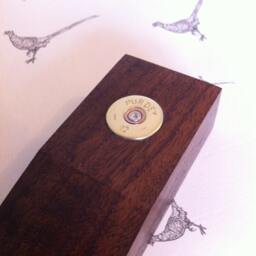 Purdey Solid Walnut Door Wedge/Paperweight Gift - thumbnail 2