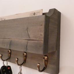 Mail Organizer Wall, Entryway Organizer, Key Rack, Holder, Rustic And - thumbnail 3