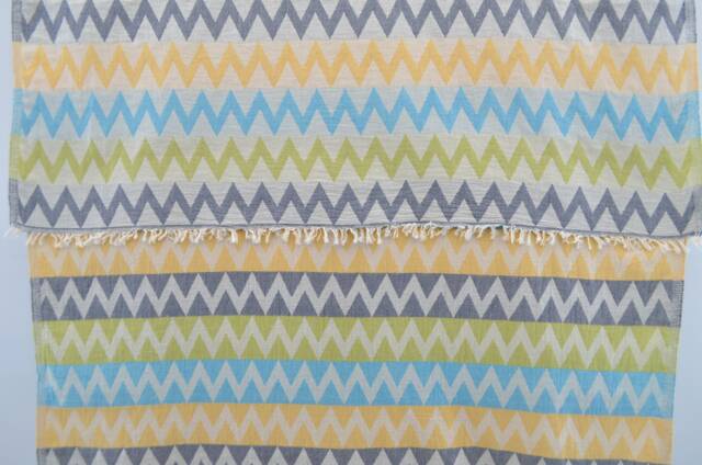 "Multicolor Towel, Herringbone Towel, Soft Towel, Aztec Towel, Kilim Towel, Geometric Towel, Double Face Towel, 35""x68" - image 1