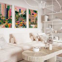 Manila Philippines Poster Set Of 3, Vintage Inspired City Landscape Wall Art, Neutral Asian Travel Prints - thumbnail 2