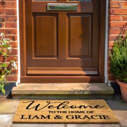 Best Selling Welcome To The Home Of - Personalized Couples Name Doormat Gift For Him Her Housewarming - thumbnail 2