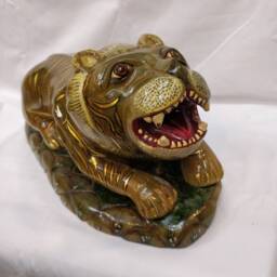 Jade Stone Lion Statue, Gemstone Lion Animals, Carved Home Decoration, Personalized Gifts - thumbnail 2