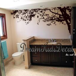 Wall Decals Nursery Wall Decals-Corner Top Tree Branch-Leafy Branch Decals Decor With Birds Decal - Dk232 - thumbnail 3