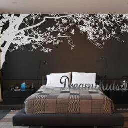 Wall Decals Nursery Wall Decals-Corner Top Tree Branch-Leafy Branch Decals Decor With Birds Decal - Dk232 - thumbnail 2