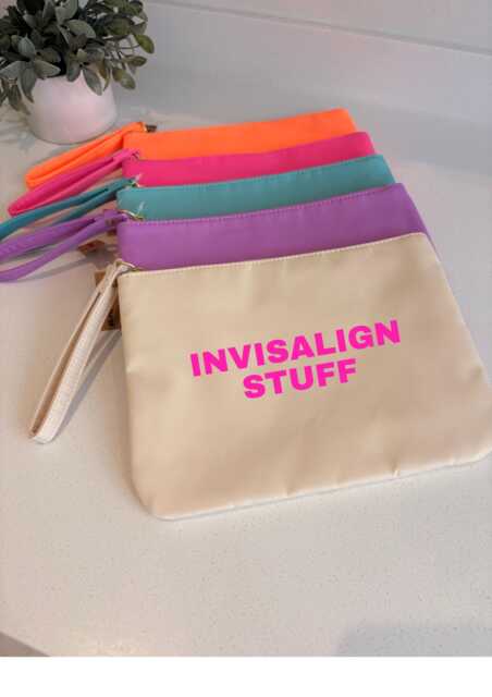 Personalised Invisalign Retainer Kit Wallet Flat Pouch