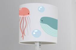 Floor Lamp Hanging Nursery Lampshade Whale Sea Fish White