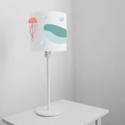 Floor Lamp Hanging Nursery Lampshade Whale Sea Fish White - thumbnail 3