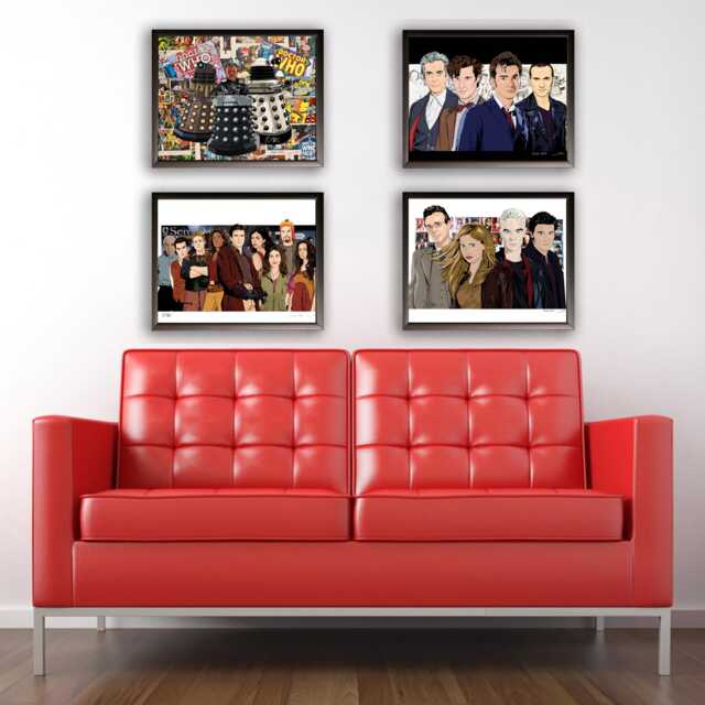 Dr. Who, Serenity Firefly, Buffy The Vampire Slayer, Daleks Original Artwork Canvas & Prints. Digital Mix-Media Art. Pop Culture - image 1