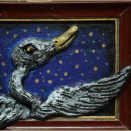 Silver Swan/Cigno D'argento Ooak Mixed Media Artwork Sculpture Painting - Artwork Sculpt - thumbnail 3