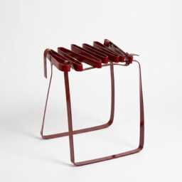 Artist Stool - Steel Red Powder-Coated Handmade - thumbnail 1