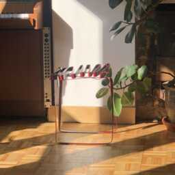 Artist Stool - Steel Red Powder-Coated Handmade - thumbnail 3