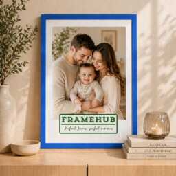 Blue A1 A2 A3 A4 A5 Slim Brushed Wood Photo Frame Modern Gallery Wall Art Home D??cor - thumbnail 2
