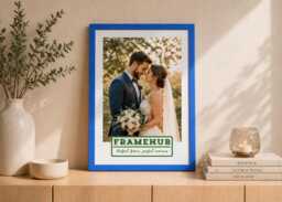 Blue A1 A2 A3 A4 A5 Slim Brushed Wood Photo Frame Modern Gallery Wall Art Home D??cor - thumbnail 1