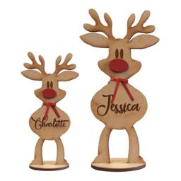 Personalised Freestanding Reindeer, Family Christmas Decoration, Place Names Setting Decoration - thumbnail 2