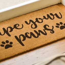 Wipe Your Paws Dog Doormat - Coconut Coir Welcome Mat Pawprints Funny Door Lover Gift Home Decor - thumbnail 2