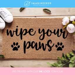 Wipe Your Paws Dog Doormat - Coconut Coir Welcome Mat Pawprints Funny Door Lover Gift Home Decor - thumbnail 1