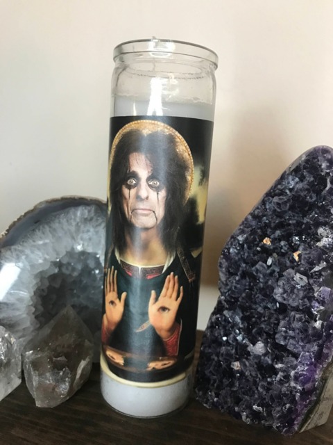 Alice Cooper Funny Prayer Candle, Celebrity Religious - image 1