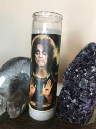 Alice Cooper Funny Prayer Candle, Celebrity Religious - thumbnail 1