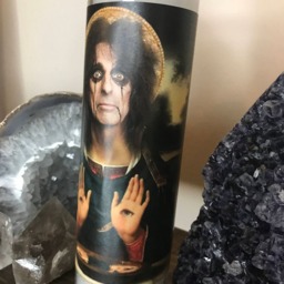 Alice Cooper Funny Prayer Candle, Celebrity Religious - thumbnail 2